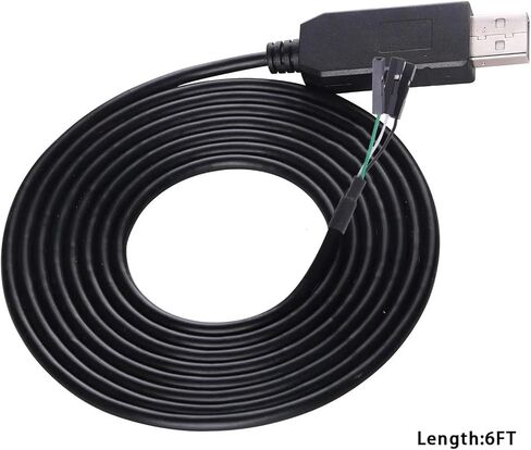 USB Serial Cable RS232 Converter 3 Pins 3P 2.54mm Adapter PL2303 1.8M in Saudi Arabia