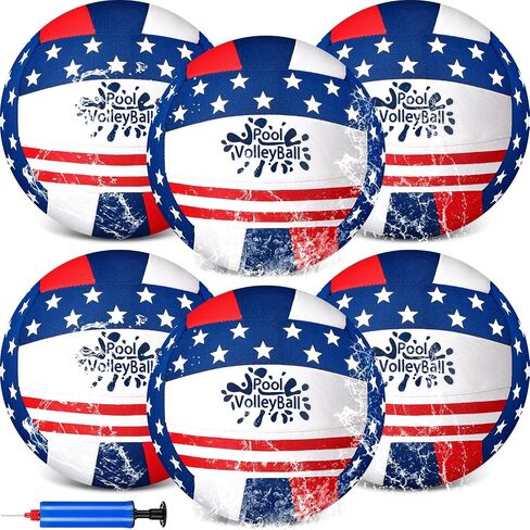 Honoson 3 Pcs Neoprene Inflatable Swimming Pool Volleyballs, 7.9" Diameter, Waterproof Outdoor Volleyballs with Pump in Saudi Arabia
