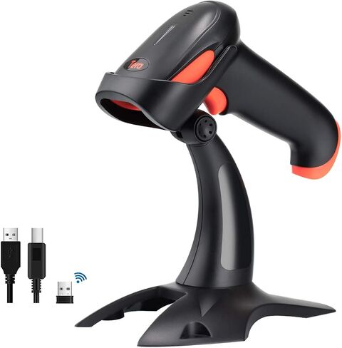 Tera Pro 2024 Newest 𝐁𝐚𝐭𝐭𝐞𝐫𝐲 𝐋𝐞𝐯𝐞𝐥 𝐈𝐧𝐝𝐢𝐜𝐚𝐭𝐨𝐫 Wireless 1D 2D QR Barcode Scanner, 3 in 1 Works with Bluetooth & 2.4G Wireless & USB Wired, Barcode Reader with Vibration Alert HW0002 in Kuwait