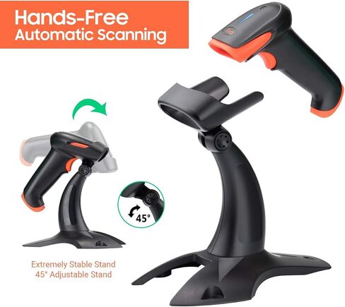 Tera Pro 2024 Newest 𝐁𝐚𝐭𝐭𝐞𝐫𝐲 𝐋𝐞𝐯𝐞𝐥 𝐈𝐧𝐝𝐢𝐜𝐚𝐭𝐨𝐫 Wireless 1D 2D QR Barcode Scanner, 3 in 1 Works with Bluetooth & 2.4G Wireless & USB Wired, Barcode Reader with Vibration Alert HW0002 in Kuwait
