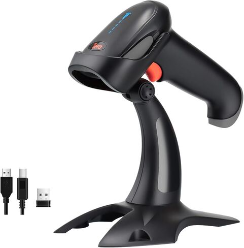 Tera Pro 2024 Newest 𝐁𝐚𝐭𝐭𝐞𝐫𝐲 𝐋𝐞𝐯𝐞𝐥 𝐈𝐧𝐝𝐢𝐜𝐚𝐭𝐨𝐫 Wireless 1D 2D QR Barcode Scanner, 3 in 1 Works with Bluetooth & 2.4G Wireless & USB Wired, Barcode Reader with Vibration Alert HW0002 in Kuwait