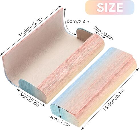 ANLIOTO 3 Pack Eyeglass Case Hard Shell, Vintage Lightweight Glass Case with Cleaning Cloths, Portable Protective Case for Women, Men in Kuwait