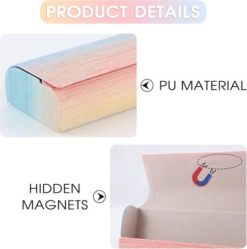 ANLIOTO 3 Pack Eyeglass Case Hard Shell, Vintage Lightweight Glass Case with Cleaning Cloths, Portable Protective Case for Women, Men in Kuwait