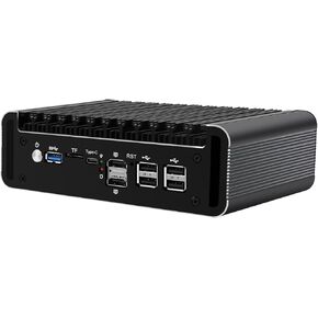 Micro Firewall Appliance, Mini PC, OPNsense, VPN, Router PC, Intel Alder Lake-N 12th Gen N100, HUNSN RJ45, 6 x 2.5GbE I226-V, 2 x HDMI2.1, TF, Type-C, 8G DDR5 RAM, 128G SSD