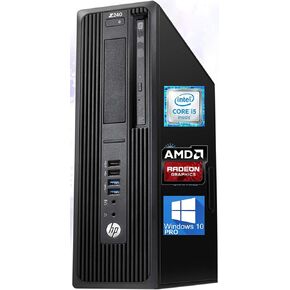 HP Z240 Workstation SFF Desktop PC, Intel Core i5-6500 Upto 3.60GHz, 16GB RAM, 256GB SSD, AMD Radeon HD 8570 1GB 4K, DisplayPort, HDMI, DVI, AC Wi-Fi, Bluetooth - Windows 10 Pro (RENEWED)