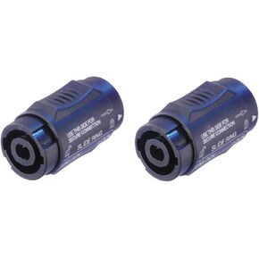 (2) Genuine Neutrik NL4MMX SpeakOn 2 and 4-Pole Locking Coupler Female to Female
