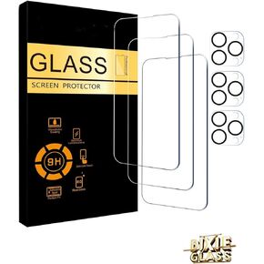 3 Pack Screen Protector iPhone 13 Pro Tempered Glass + 3 Pack Camera Lens Protector