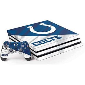 Skinit Decal Gaming Skin Compatible with PS4 Pro Console and Controller Bundle - Officially Licensed NFL Indianapolis Colts Design