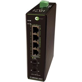 TP-SW4GBT-2SFP - 6 Port L2+ Manageable GigE Industrial 802.3at/bt PoE Network Switch, 4X 802.3at/bt PoE + 2X SFP 2.5GHz Fiber + 1x Serial Console Port, DIN Rail Mt, 12-57VDC Input