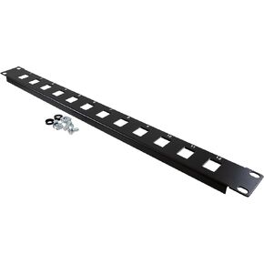 NavePoint 1U (1.75") 19 Inch Panel with 12 Keystone Openings