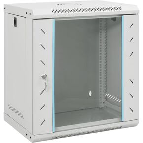 Wall-Mounted Network Cabinet for Organized Connectivity, Durable Steel Structure, Secure Glass Door, Installation Options