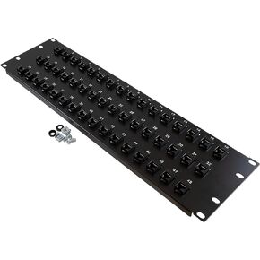 NavePoint 3U (5.25") 19 Inch Panel with 48 Cat5e Couplers