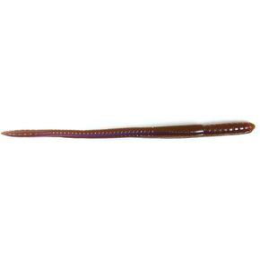 Roboworm Straight Tail Worm Bait (Oxblood Light/Red Flake, 7-Inch)