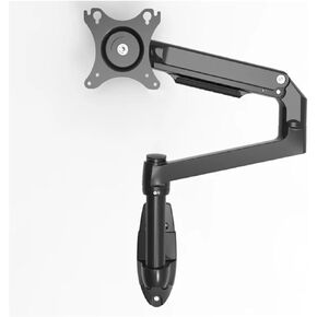 V62W-450 Wall Mount Full Motion Monitor Mount Arm Aluminum Mechanical Spring Arm Monitor Stand(Black -17cm Pole)