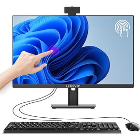 All-in-one Desktop Computer PC, Touchscreen 24" FHD Display AMD R7 Quad Core 16G RAM 512G SSD ROM, Liftable Arm Rotatable Monitor WiFi Bluetooth Connection PC Desktop for Home Study Office Gaming