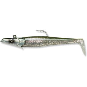 Savage Gear Sandeel Fishing Bait, 5 1/3 oz, Sandeel, Realistic Contours & Movement, Durable Construction, Two Tie Points, 5X Hooks, Holographic Eyes, Bait Keeper