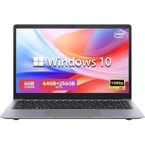 14 بوصة كمبيوتر محمول ، إنتل سيليرون N3350 (تصل إلى 2.4 جيجا هرتز) ، 6 جيجابايت LPDDR4 RAM 320GB التخزين ، Wi-Fi 5 ، BT5.0 ، HD Camera ، 34WH بطارية ، Windows 10 محمول للمنزل والدراسة ، خفيفة الوزن ، خفيفة الوزن