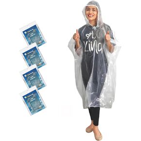 Emergency Disposable Rain Ponchos Family Pack, Rainwear for Adults & Kid-Portable for School Trips and Outdoor Events in Saudi Arabia