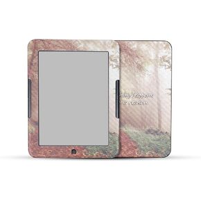 Carbon Fiber Tablet Skin Compatible with Barnes & Noble Nook GlowLight 4 (2021) - Happens for A Reason - 3M Vinyl Protective Wrap Decal Cover - Easy to Apply | Crafted in The USA by MightySkins