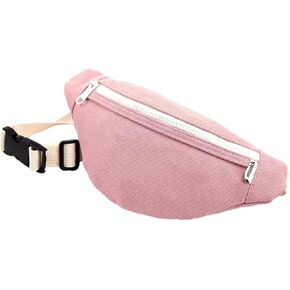 amokk Canvas Fanny Pack for Kids Crossbody Waist Bag for Unisex Toddler Boys Girls (Light Denim) in Kuwait