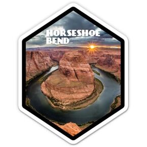 Squiddy Horseshoe Bend Arizona - Vinyl Sticker Decal for Phone, Laptop, Water Bottle (3" high)
