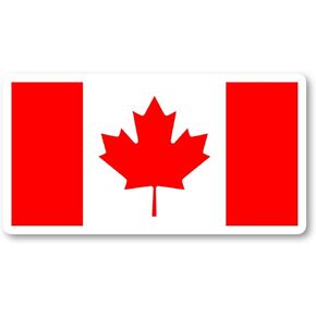 Durable Canada Stickers - Canadian Flag Sticker for Cars, Laptops, and More - 3-Pack Premium Waterproof Canada Flag Sticker for Indoor and Outdoor Use, Easy to Apply and Remove S140784-3Pack