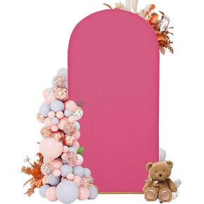 Wedding Arch Covers Arch Backdrop Cover Arch Stand Covers 7.2FT 6.6FT 6FT Set 3 Arch Cover Spandex Fabric Stretchy Backdrop for Wedding Birthday Party Decoration Baby Shower (Off-White)