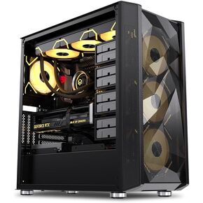 F30 High Airflow All-Metal Mesh Side Panel Full-Tower Case,Multi-HDD Drive Server Case, Support E-ATX Motherboard, Maximum Support 12 Fans, 3 SSD Bay+11 HDD Bay