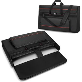 Trunab Portable Monitor Carrying Case, 27-32 Inch Computer Screen Padded Bag Hold Up to 2 LCD Screens/TVs, Not Compatible with iMac, with Accessories Pocket, PU Bottom, for Travel, Work, Transport