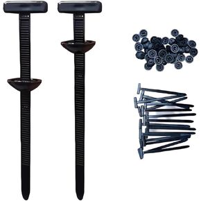 100 PCS Heavy Duty Nylon Universal Cable Tie Buckle with Pin & Button Design - Self-Locking Zip Ties Holder for Car Body, UV Resistant Cable Tie Clips Fasteners, Zip Ties for Car Bumper Included (100)
