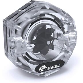 Bykski 6-Sided Flow Indicator w/ 5V Addressable RGB (RBW), 6mm, Flow Indicator, Desktop Compatible