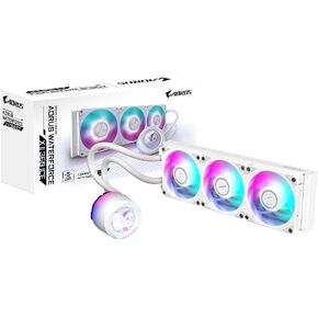 GIGABYTE AORUS WATERFORCE X II 360 ICE LCD display AIO liquid cooler, Intel 2066, 2011,1366,115x,1700, AMD TR4, AM5, AM4, sTRX4