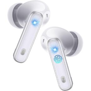 EUQQ Wireless Earbuds Active Noise Cancelling Bluetooth 5.4 Earphones in Ear with Dual Mic, Transparency Mode Ear Buds Deep Bass Stereo Sound Headphones, 36H Playtime LED Display IP7 Waterproof
