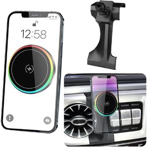 Magsafe Car Magnetic Phone Mount for Mercedes Benz G-Class 2019 2020 2021 2022 2023 2024 G Wagon G550 G500 AMG G63 G55 W463 Auto Accessories Cell Phones Holder Fast 15W Wireless Charger