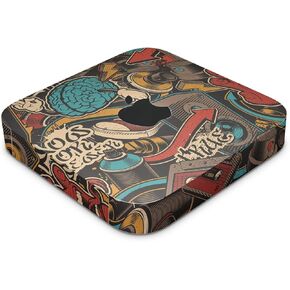 Skin Compatible with Apple Mac Mini M2 (2023) - Orange Hip Hop - Premium 3M Vinyl Protective Wrap Decal Cover - Easy to Apply | Crafted in The USA by MightySkins