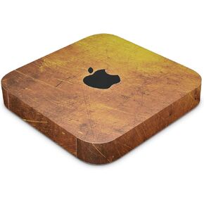 Skin Compatible with Apple Mac Mini M2 (2023) - Textured Gold - Premium 3M Vinyl Protective Wrap Decal Cover - Easy to Apply | Crafted in The USA by MightySkins