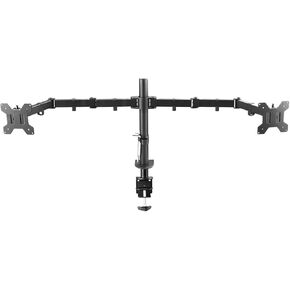 DL-MS02L Desktop Clamp Full Motion 360 Degree Dual Monitor Stand 10" - 27" Clamp Base Monitor Mount Arm Load Capacity 9.9kg Stand
