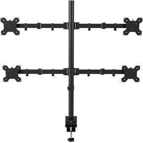 Desktop Stand Full Motion 360 Degree 4 Screen Monitor Stand 10" - 24" LCD LED Monitor Mounting Arm, 8kg Load Capacity per Head(Desktop Clamping)