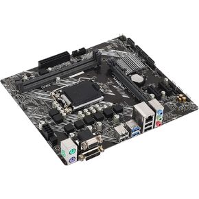 Prime H410M K Gaming Motherboard, 2 DDR4 Slots, PCI E 3.0, 1 X16 Slot, Realtek ALC887 Sound, Realtek RTL8111H Gigabit Ethernet, M ATX, LGA 1200, 4 SATA III, HD Multimedia Output