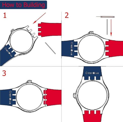 Green Olive Replacement Waterproof Silicone Rubber Watch Strap Watch Band for Swatch (17mm 19mm 20mm), Black, 20mm, Casual in Saudi Arabia