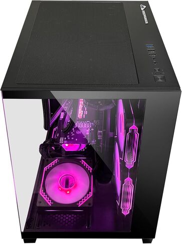 Panorama Gaming PC سطح مكتب - AMD R5 5500 3.6GHz CPU ، NVIDIA RTX 3050 6G ، 16GB DDR4 RAM 3200 ، 1TB M.2 PCIE + 1TB SATA SSD ، 240MM AIO ، 11AC WI -FI ، Windows 11 Pro ، Computer ، Black ، Black in Kuwait