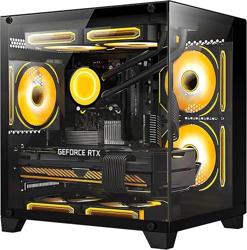 Panorama Gaming PC سطح مكتب - AMD Ryzen 7 5700x 3.4 GHz ، RTX 4070 Super 12G ، 32GB DDR4 RAM 3200 ، 1TB M.2 PCIE SSD + 2TB SATA SSD ، Windows 11 Pro 64 Bit Desktop Computer ، White in Kuwait