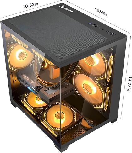 Panorama Gaming PC سطح مكتب - AMD Ryzen 7 5700x 3.4 GHz ، RTX 4070 Super 12G ، 32GB DDR4 RAM 3200 ، 1TB M.2 PCIE SSD + 2TB SATA SSD ، Windows 11 Pro 64 Bit Desktop Computer ، White in Kuwait