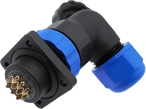 SP20 90 Degree Elbow Water.Proof Connector 2/3/4/5/6/7/8/9/10/12/14Pin IP68 Flange Outlet Angle connectors(4 pin) in Kuwait
