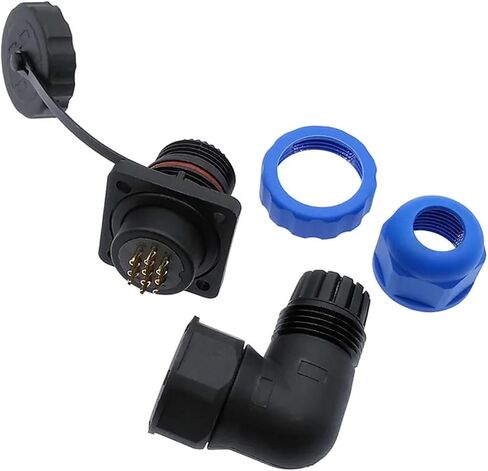SP20 90 Degree Elbow Water.Proof Connector 2/3/4/5/6/7/8/9/10/12/14Pin IP68 Flange Outlet Angle connectors(4 pin) in Kuwait