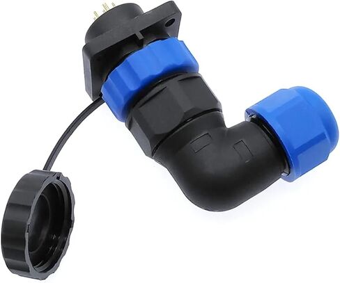 SP20 90 Degree Elbow Water.Proof Connector 2/3/4/5/6/7/8/9/10/12/14Pin IP68 Flange Outlet Angle connectors(4 pin) in Kuwait