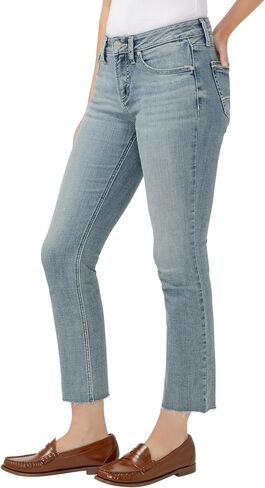 Silver Jeans Co. Women's Suki Mid Rise Curvy Fit Skinny Crop Jeans in Saudi Arabia