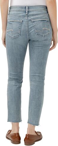 Silver Jeans Co. Women's Suki Mid Rise Curvy Fit Skinny Crop Jeans in Saudi Arabia