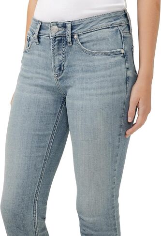 Silver Jeans Co. Women's Suki Mid Rise Curvy Fit Skinny Crop Jeans in Saudi Arabia