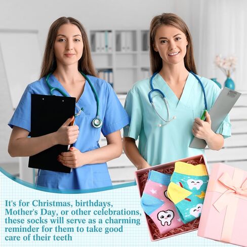 Chuarry 24 Pairs Novelty Nurse Socks for Medical Assistants Nurse Appreciation Gifts for Women Cute Occupation Medical Ankle Socks for Nurses Doctor Hospital Workers, 8 Styles, Multicolor, 6-12 in Saudi Arabia
